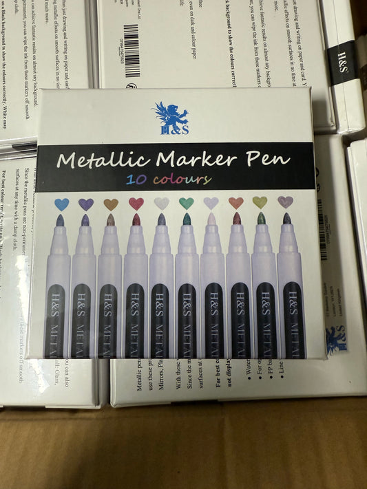 Permanentmarker 10-teilige Metallic Marker Glitzerstifte